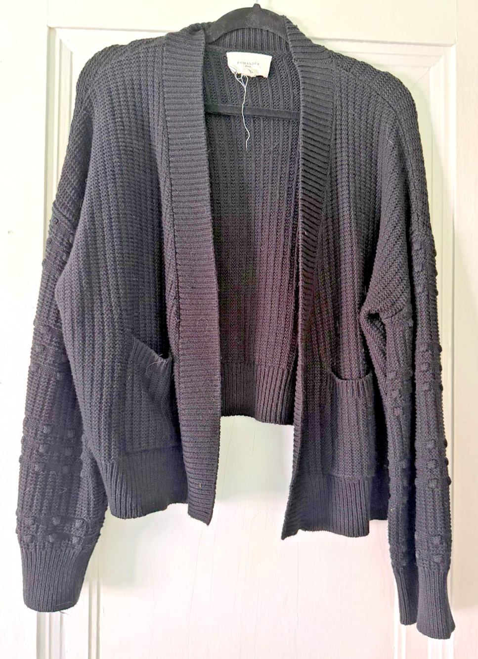 Tuckernuck Pomander Place Black Knit Cardigan size XL